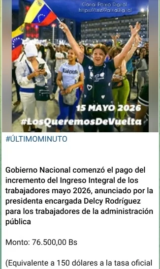 Inicia pago del ingreso integral de mayo para empleados públicos 